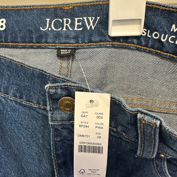 J. Crew Primerose Wash Mid Rise Slouchy Straight Dad Denim Jeans BP294 Size 28 - Picture 5 of 8
